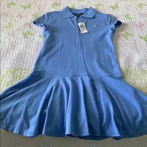 Ralph Lauren Girls Polo Dress - Light Blue